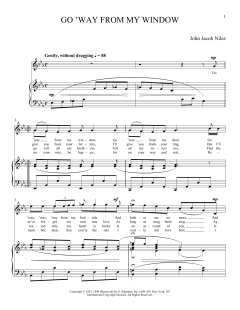 Go 'Way From My Window von John Jacob Niles (Download) 