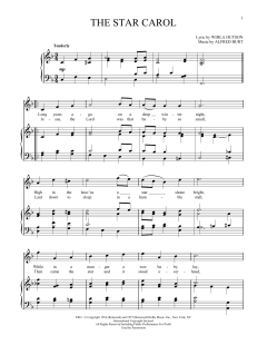 The Star Carol von Alfred Burt (Download) 