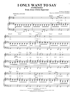 I Only Want To Say (Gethsemane) von Tim Rice (Download) 