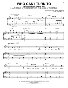 Who Can I Turn To (When Nobody Needs Me) von Tony Bennett (Download) 