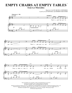 Empty Chairs At Empty Tables von Alain Boublil (Download) 