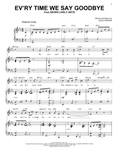 Ev'ry Time We Say Goodbye [Jazz version] von Cole Porter (Download) 