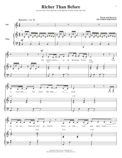 Richer Than Before (for Low Voice, Acoustic Guitar and Cello) (Download) 
