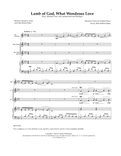 Lamb of God, What Wondrous Love von Gabriel Fauré (Download) 