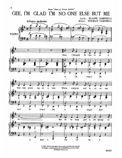 Gee, I'm Glad I'm No One Else But Me von Norman Campbell (Download) 