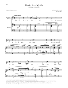 Sausle, Liebe Myrthe (High Voice) von Richard Strauss (Download) 