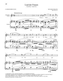 Lied Der Frauen (High Voice) von Richard Strauss (Download) 