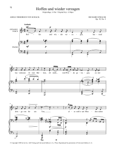 Hoffen Und Wieder Verzagen von Richard Strauss (Download) 