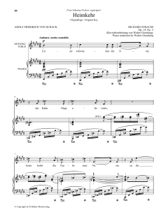 Heimkehr (Low Voice) von Richard Strauss (Download) 