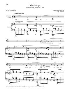 Mein Auge (Low Voice) von Richard Strauss (Download) 