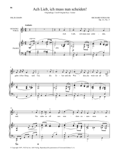 Ach Lieb, Ich Muss Nun Scheiden! von Richard Strauss (Download) 