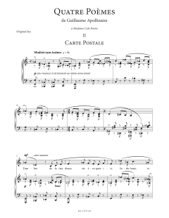 Carte postale (Low Voice) von Francis Poulenc (Download) 