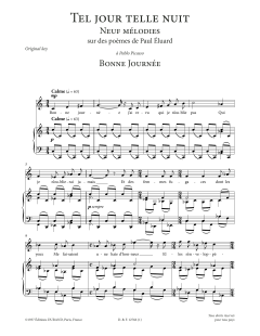 Bonne journée (High Voice) von Francis Poulenc (Download) 