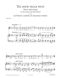 Le front comme un drapeau perdu von Francis Poulenc (Download) 