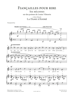 La Dame d'André (Low Voice) von Francis Poulenc (Download) 