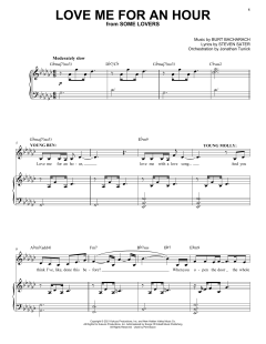 Love Me For An Hour von Burt Bacharach (Download) 