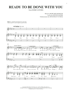 Ready To Be Done With You von Burt Bacharach (Download) 