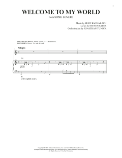 Welcome To My World von Burt Bacharach (Download) 