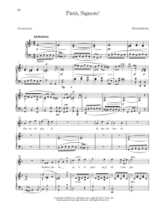 Pieta, Signore! (High Voice) von Anonymous (Download) 