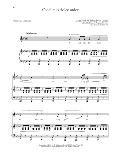O Del Mio Dolce Ardor (Low Voice) von Christoph Willibald von Gluck (Download) 