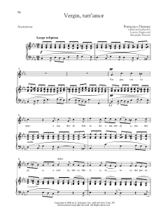 Vergin, Tutt'amor (Medium High Voice) von Francesco Durante (Download) 