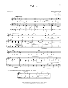 Tu Lo Sai (Medium High Voice) von Giuseppe Torelli (Download) 