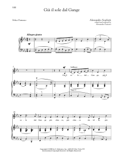 Gia Il Sole Dal Gange (Medium Low Voice) von Alessandro Scarlatti (Download) 