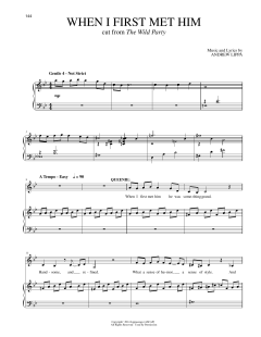 When I First Met Him (cut from The Wild Party) (Download) 