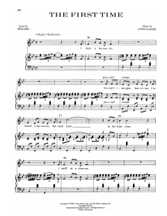 The First Time von Fred Ebb (Download) 