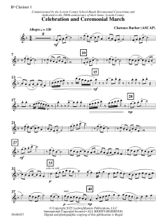 Celebration and Ceremonial March von Clarence E. Barber (Download) 