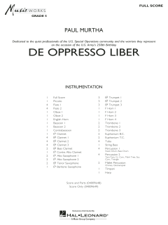 De Oppresso Liber von Paul Murtha (Download) 