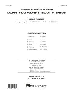 Don't You Worry 'Bout A Thing von Stevie Wonder (Download) 