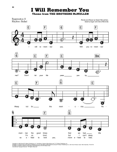 I Will Remember You von Sarah McLachlan (Download) 