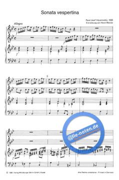 Sonata vespertina B-Dur von Pavel Josef Vejvanovsk\(y' 