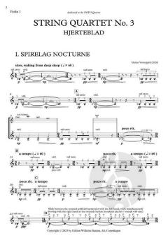 Streichquartett Nr. 3 von Matias Vestergård 