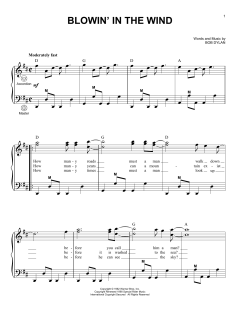 Blowin' In The Wind von Bob Dylan (Download) 