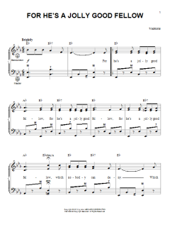 For He's A Jolly Good Fellow von Traditional (Download) 