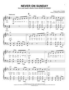 Never On Sunday von Billy Towne (Download) 
