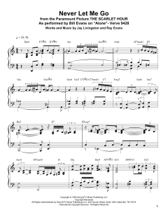 Never Let Me Go von Bill Evans (Download) 