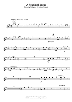 A Musical Joke von Wolfgang Amadeus Mozart (Download) 