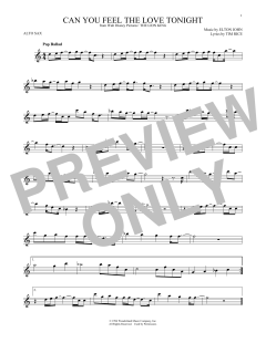 Can You Feel The Love Tonight von Elton John (Download) 