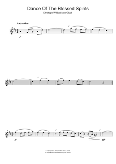 Dance Of The Blessed Spirits von Christoph Willibald Gluck (Download) 