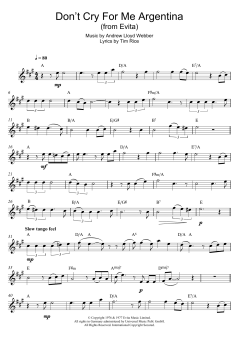 Don't Cry For Me Argentina von Madonna (Download) 
