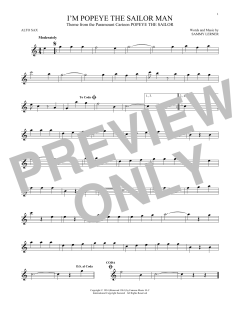 I'm Popeye The Sailor Man von Sammy Lerner (Download) 
