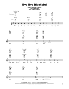 Bye Bye Blackbird von Mort Dixon (Download) 