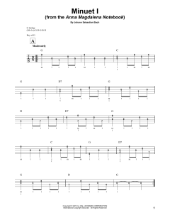 Minuet I von Johann Sebastian Bach (Download) 