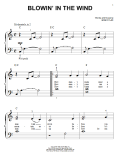 Blowin' In The Wind von Bob Dylan (Download) 