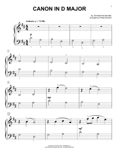Canon In D von Johann Pachelbel (Download) 
