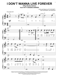 I Don't Wanna Live Forever von Taylor Swift (Download) 