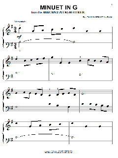 Minuet In G von Johann Sebastian Bach (Download) 